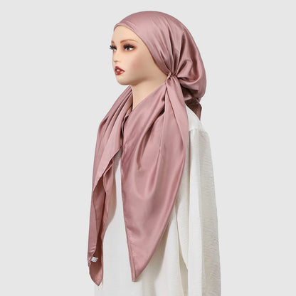 New Muslim Instant Hijab Scarf Print Turban Thick Hair Bonnet Night Cap Turban For Sleeping Elastic Hair Satin Bonnet For Sleep