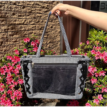 Sweet College Style Ribbon Ita Bag Women Fashion Shoulder Bags Large Capacity Tote Bag For Daily Commuting Transparent Handbag