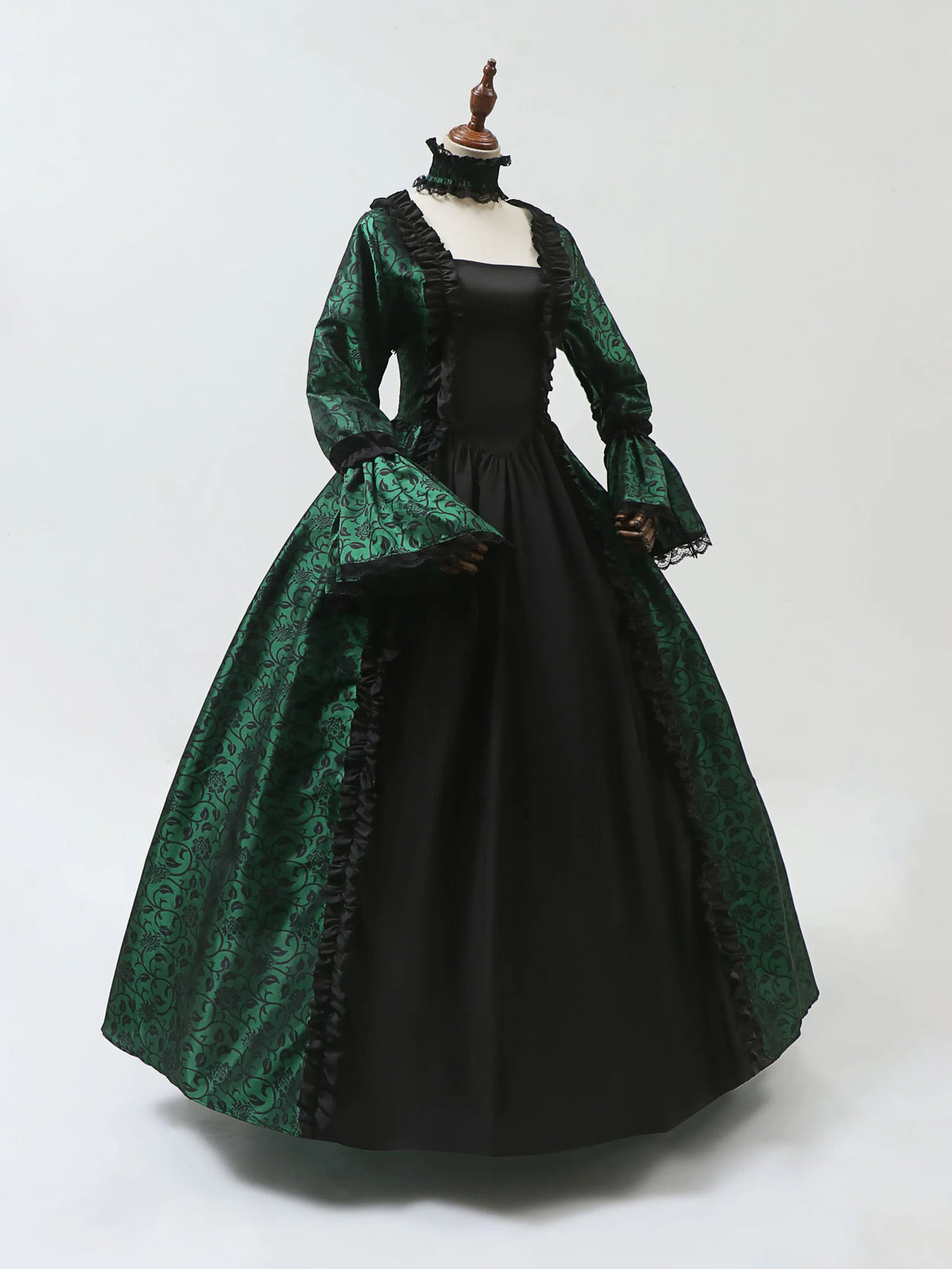 Cosplay Marie Antoinette Dress Medieval Flare Sleeve Victorian Party Formal Gown Renaissance Gothic Floral Robe