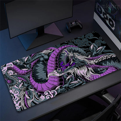 Black and White Dragon Mouse Pad Large Gaming Mousepads Computer Mousepad Mouse Mat 90x40cm Desk Pads For PC Keyboard Mats Table