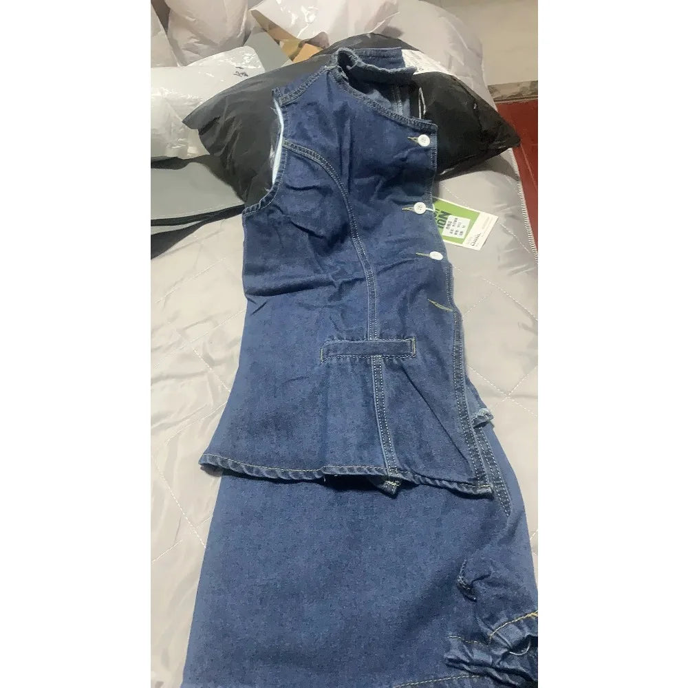 Cargo Jumpsuit Women New Short-sleeve Loose Cotton Casual Wide-leg Shorts Playsuit Rompers Loose Bodysuits Mujer Trend Pocket