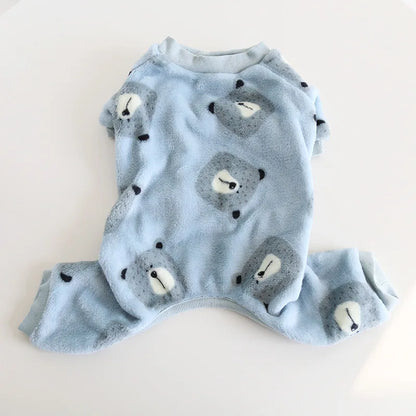Multi Colors Winter Thick Furry Dog Clothing 4 Legged Fat Dog French Bull Sweatshirts Full Cover Pet Puppy Jumpsuit