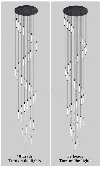 Modern Lighting Long Staircase Pendant Light Ceiling Chandelier hanging lights Stair Chandelier