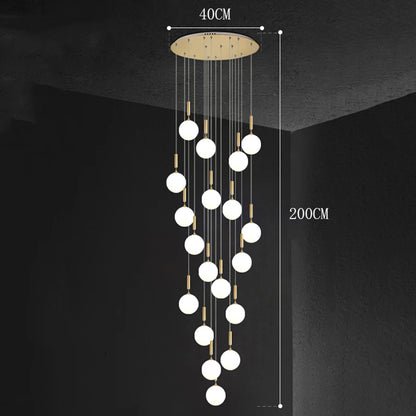 Modern Stair Chandelier Pendant Lights Indoor Lighting Ceiling Lamp Hanging Light LED Chandeliers for Living Room Indoor Lightin