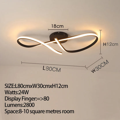 Modern Ceiling Chandelier Gold/Chrome Led Ceiling Lights For Living Bedroom Dimmable Kitchen Dining Room ceiling lamp lustre