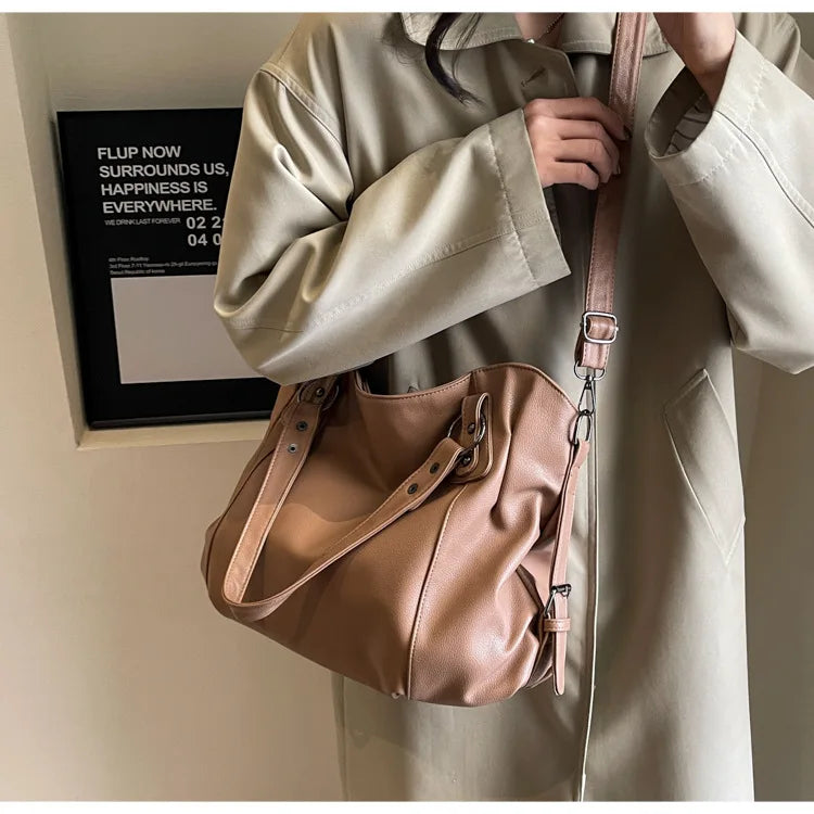 Female Hobo Handbag Large Capacity Shoulder Bags Big Stylsih Tote Bag Ladies Soft Leather Hobos Messenger Bags Women Сумочки