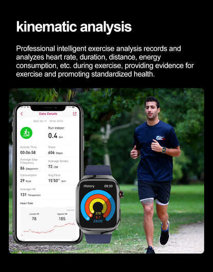 2025New Micro Physical Examination Smart Watch For Men Uric Acid Body Fat Five Organ Health Watches Bluetooth Call SmartBracelet