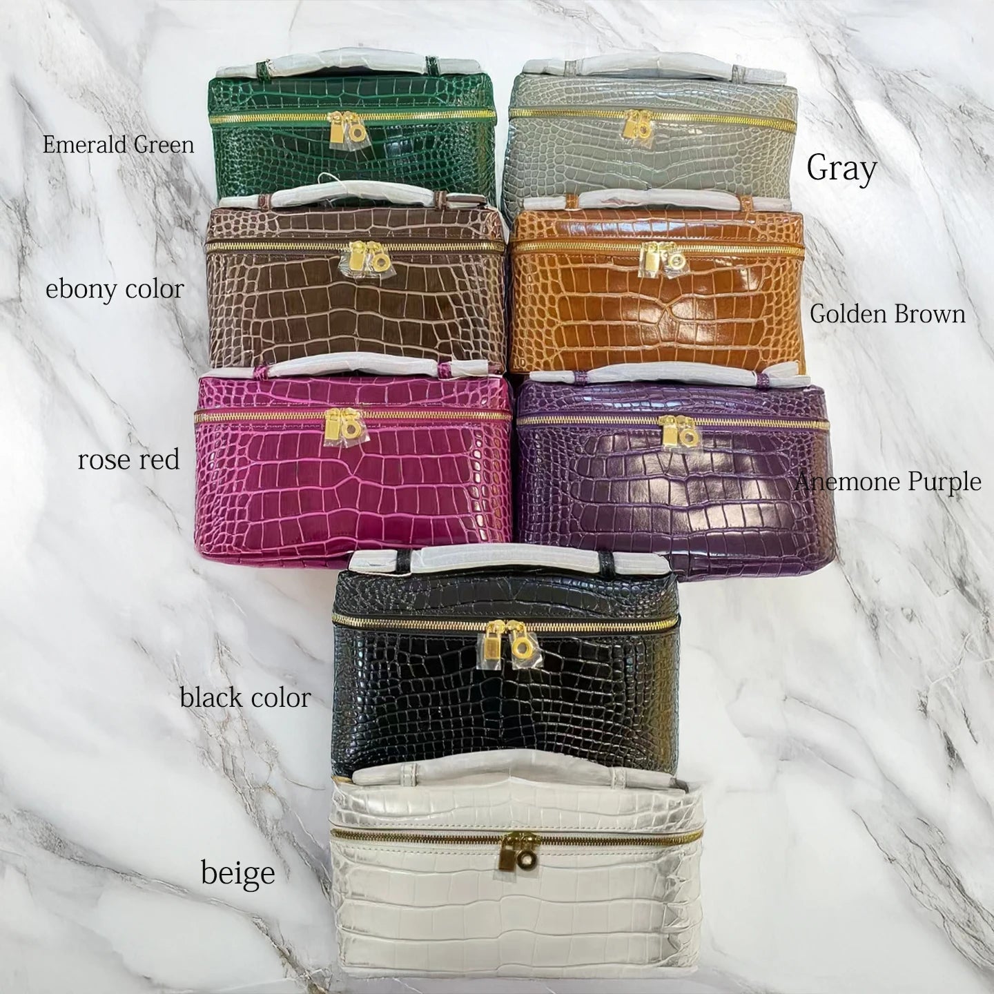 Shoulder Bag Handbag women Luxury Women's Crocodile Embossed Mobile Phone Handbag Brand New LP19 Genuine Leather Mini Small size