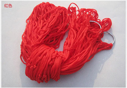 Outdoor Camping Hammock Portable Net Swing /Tree Straps, Single or Double Mesh Nylon Hammock for Outside, Hiking, and Travel