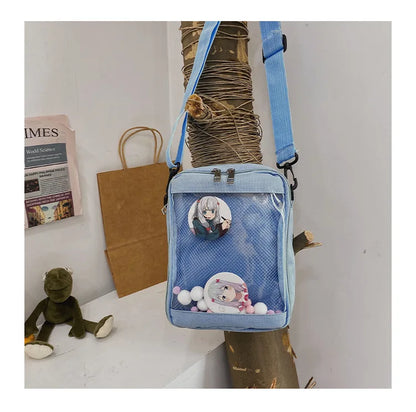 Female Ita Crossbody Bag Womens Transparent Messenger Bag Girls Cute-Lolita Shoulder Bags Teens Fashion Satchels Bag Ins