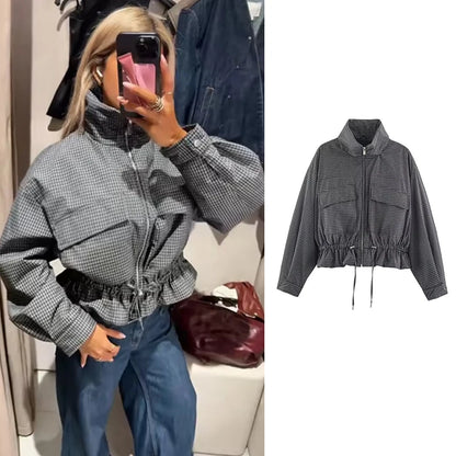 Women's Winter Jackets Coats 2026 New Fashion Plaid Loose Thick Warm Young Women's Jacket Fall Chic Holiday Street Coats Blouse