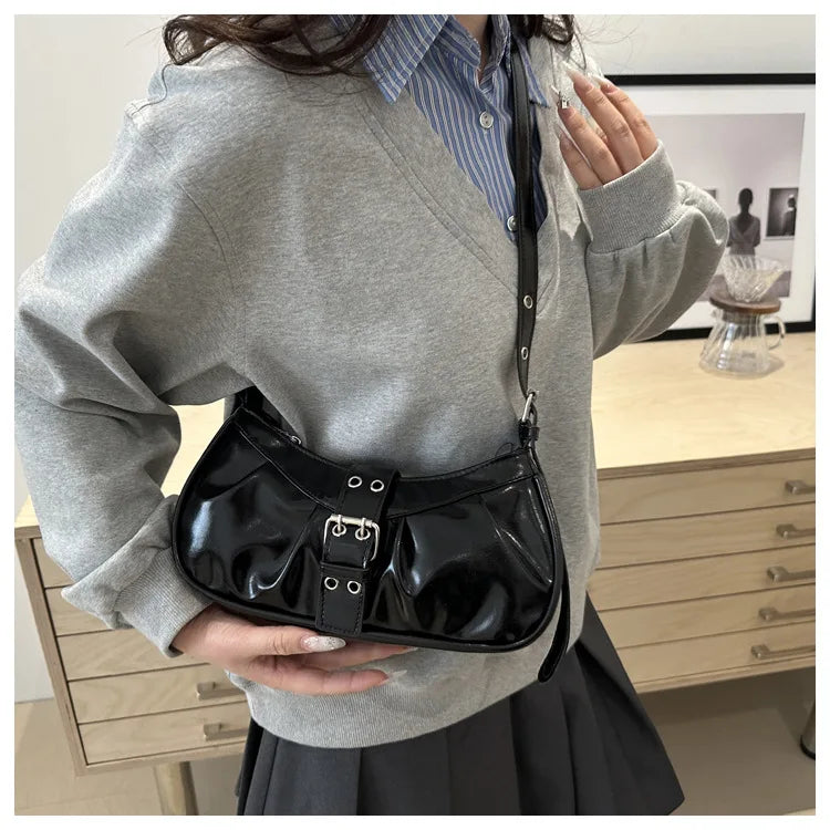 England Style Bags For Women Luxury Designer Handbags And Purses New In Polyester Vintage Rivet Small Underarm Shoulder Bag