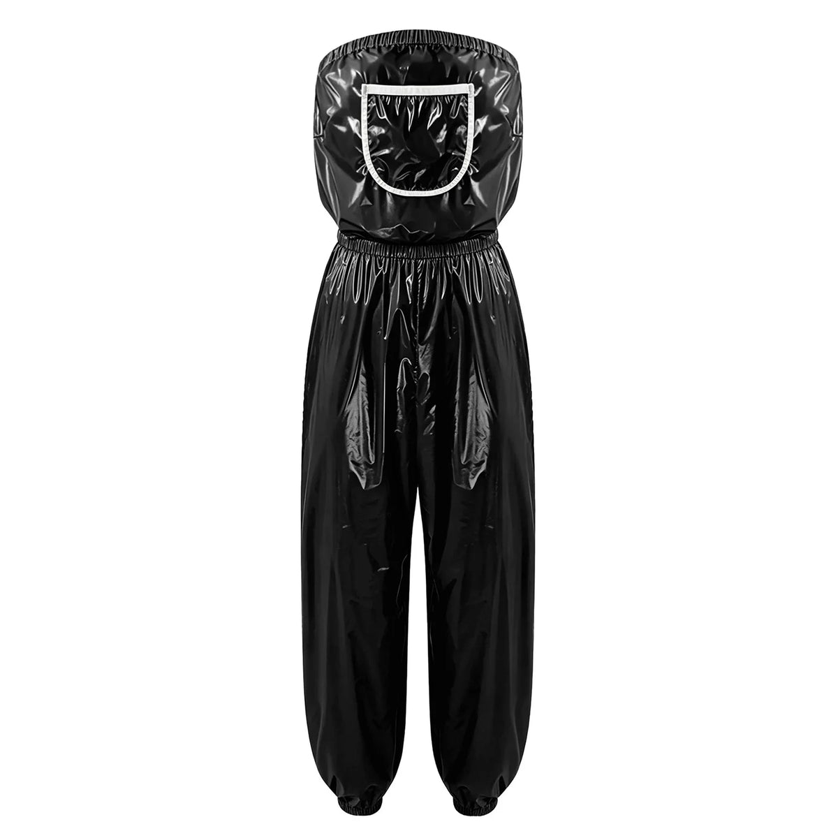 Womens Water Resistant Diaper Cover Jumpsuit Strapless Bodysuit Elastic Waist Leg Opening Adaptive Rompers for Club Night Out