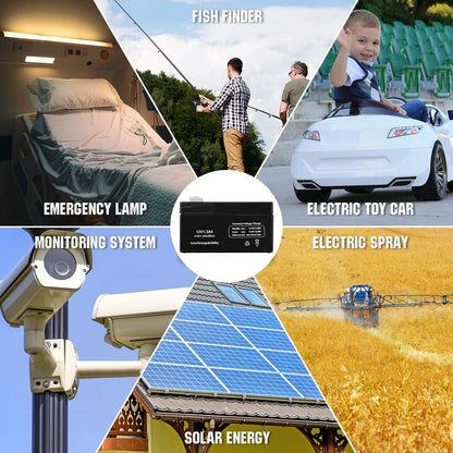 12V 7.2AH Maintenance Free Lead Acid Battery Solar Storage For RV Camping Emergency Power Home Backup