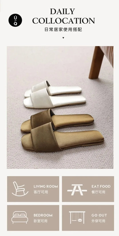 Summer New Women Shoes Premium Feel Flat Bottom Slippers for Woman Elegant Outdoors Slippers Luxury Designer Shoes Zapatos Mujer