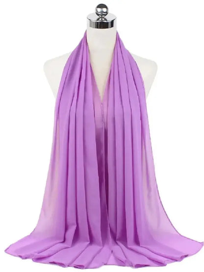 New Fashion Women Solid Chiffon Headscarf Ready To Wear Instant Hijab Scarf Muslim Shawl Islamic Hijabs Arab Wrap Head Scarves