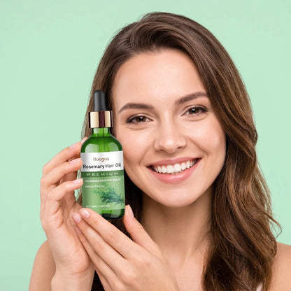 Rosemary Plant Hair Oil Nourish Scalp Dry Damaged Hair Smooth Frizzy Texture Improve Brittle Hair Gentle Daily Scalp Care
