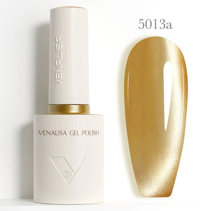 Venalisa 10ml HEMA TPO Free Red Cat Eye Gel Polish Soak Off UV LED Magnetic Nail Polish Diamond Top Long Wear Gel Varnish