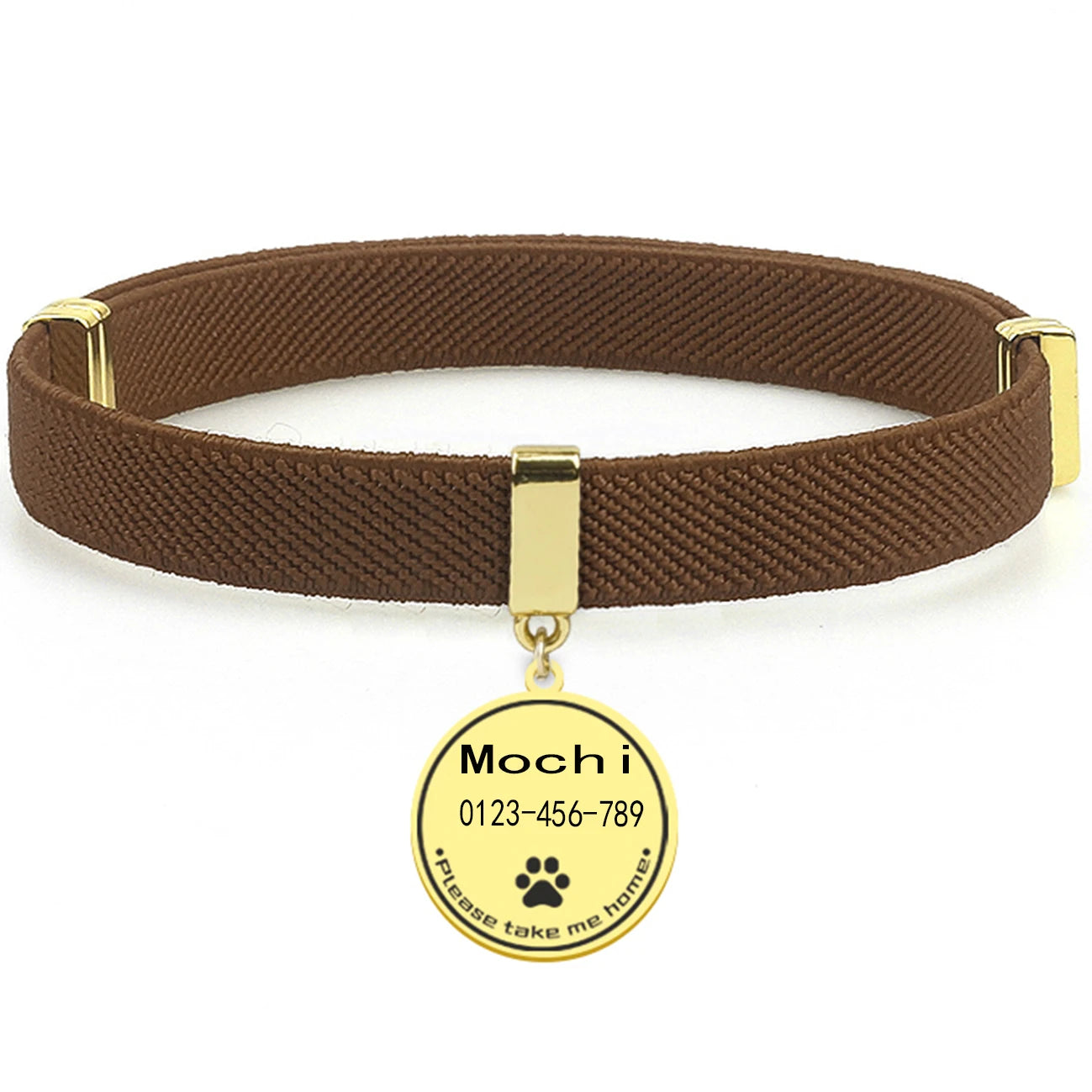 Cute Customized Cat Collar Round Metal Name Tag Breakaway AirTag Kitten Collars Adjustable Pet Collars for Cats and Puppies Dogs
