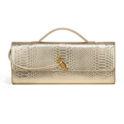PU Leather Fashion Luxury Top-Handle Bag For Women Evening Handbag Long Purse Crocodile Pattern Crossbody Shoulder Bags
