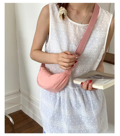 New Mini Women's Nylon Shoulder Bag Casual Sports Female Hobos Crossbody Bags Fashion Female Fanny Pack Purse Handbags