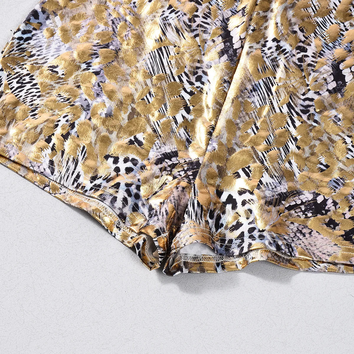 Weird Puss Sexy Halter Romper Women Leopard Print Backless Sleeveless Deep V-Neck Summer Sexy Skinny Club Midnight Playsuits