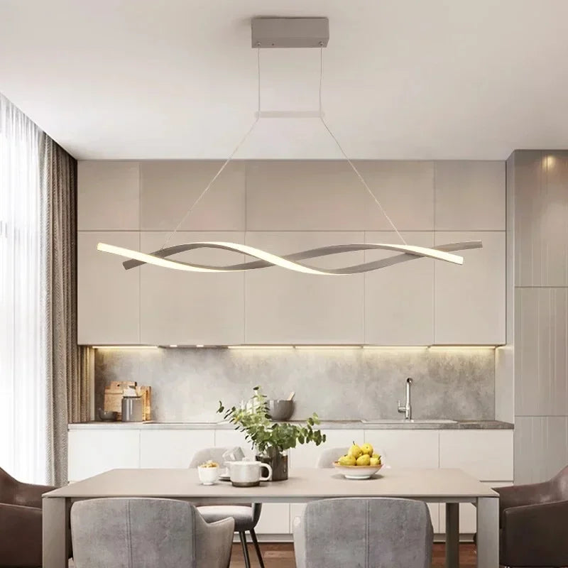 Modern Rotate Led Pendant Lights Dimmable for Kitchen Island Table Dining Room Office Chandelier Decor Lighting Lusters Fixture