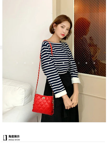 Design Handbag Shoulder Bags for Women Small Luxury Crossbody Bag High Quality Soft Leather Purse New Ladies Small Square Bag