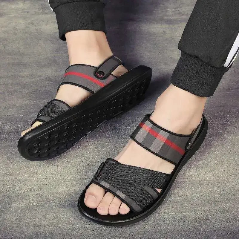 Sandals Men 2025 Trend Summer Outdoor Leisure Non-slip Beach Luxury Brand Sandal High Quality Soft Sole Dual-purpose Sandals Men