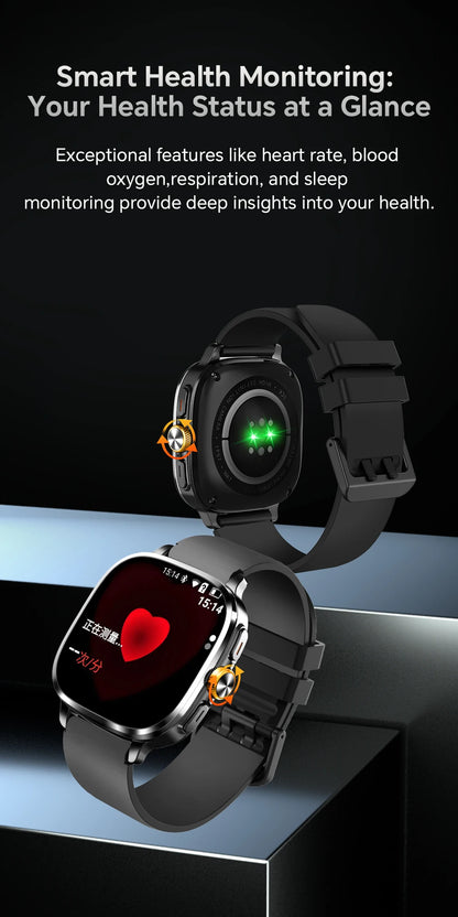 Global Version Smartwatch 2.4 inch Amoled Screen insert Sim Card GPS WIFI 190° Rotating Camera Game Android 13.0 Smart Watch