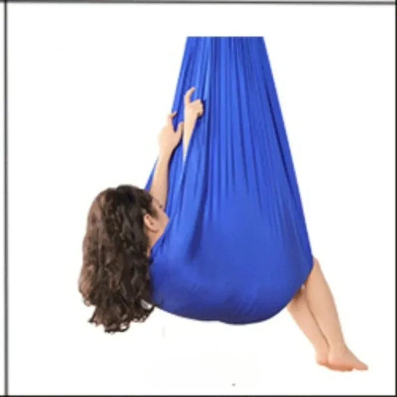 Sensory Swing for Children's Child 150X280CM Home Hammock Hangemock Adjustable Yoga Fitness Tool with Extension Straps Carabiner