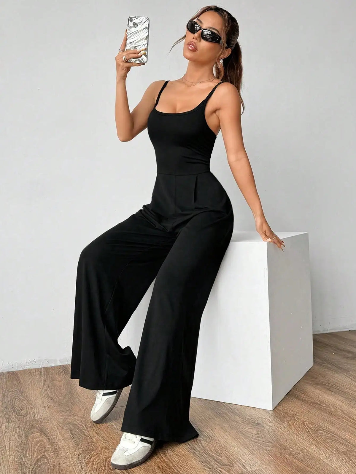 New Elegant Women's Shoulder Strap Jumpsuit for Spring, Summer, and Autumn