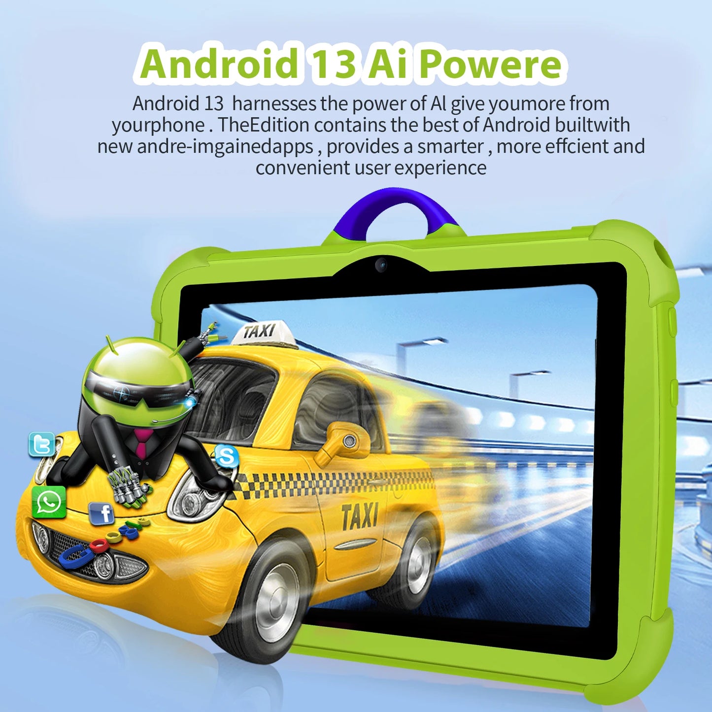 New 5G WIFI 7 Inch Android Kids Tablets Quad Core 4GB RAM 64GB ROM Dual BOW Cameras Cheap And Simple Children's Gifts Tablet PC