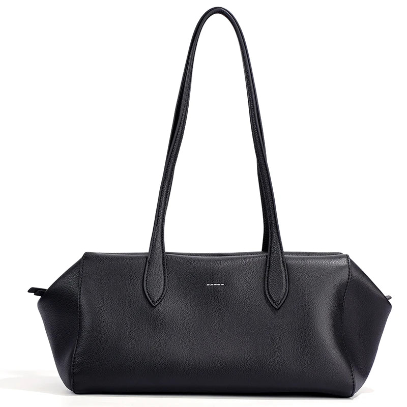 New Women's Natural Suede Leather long handle Shoulder Bag Luxury Designe Genuine Suede Leather Handbags Shopping Underarm Bag