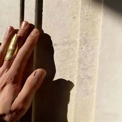 Fashion Metal Irregular Texture Finger Rings for Men Women Punk Hip Hop Gold Silver Color Geometric Knuckle Ring Jewelry Gifts