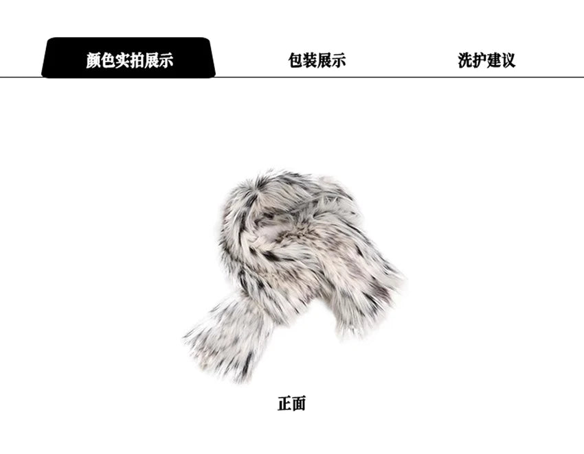 Mauroicardi Autumn Winter Luxury Brands High Quality Designer Colorful Thick Warm Long Hairy Faux Fur Scarf Unisex Fur Shawl