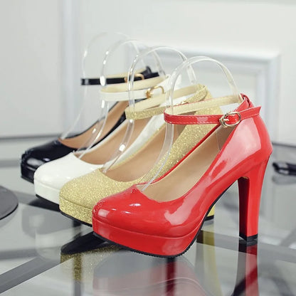 2025 Women's Black High Heels Spring Casual Shoes Women's High Heels Solid Color Wedge Shoes Plus Size High Heels Size 34-40