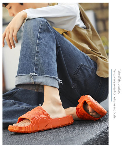 Summer Lightweight Beach Slides For Men Women Non Slip Soft Sole Solid Color Casual Sandals Couple Outdoor Slippers