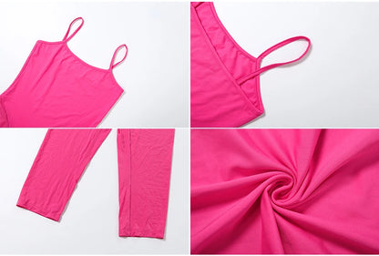 Kliou Sporty Style Sling Playusits Woman Summer Trend Low-Neck Backless Look Slimmer Skinny High Stretch Sexy Fashion Rompers