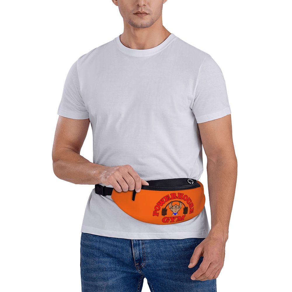 Powerhouse Gym Fanny Bag Custom Bodybuilders Fitness Crossbody Waist Pack Men Women Cycling Camping Phone Money Pouch