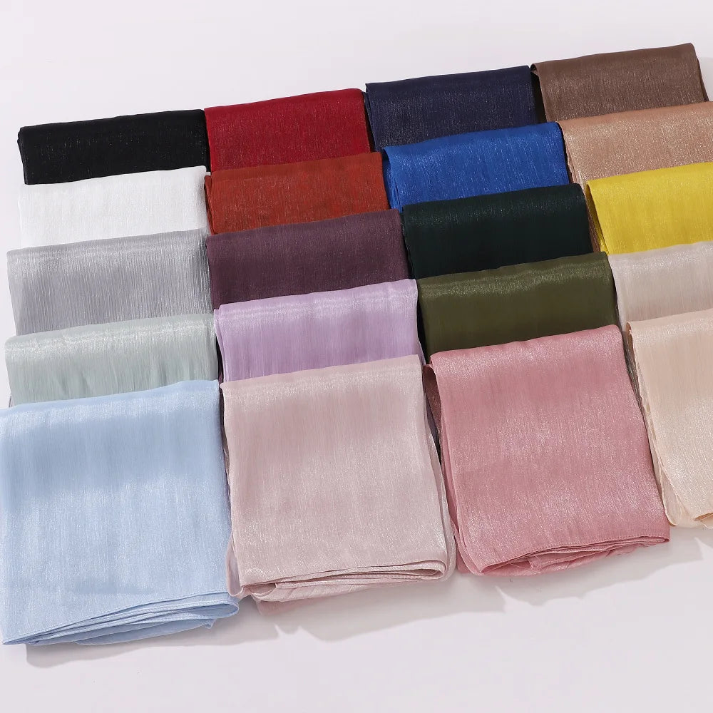 Premium Chiffon Hijabs For Woman Soft Long Turban Veil Scarves Muslim Hijab Shawls Islam Women Head Wraps Accessoires Ramadan