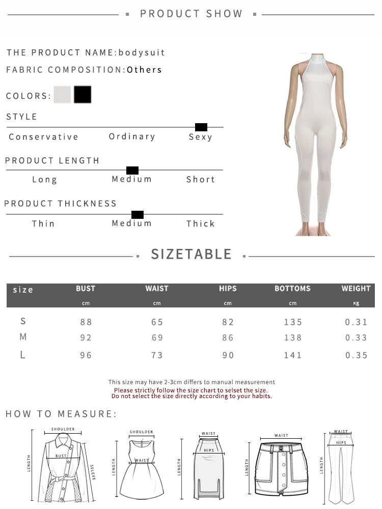 Kliou Sexy Backless Jumpsuits Woman Bandage Halter Turtleneck Sleeveless Skinny Peach Hip Hot Girls High Street Fashion Overalls