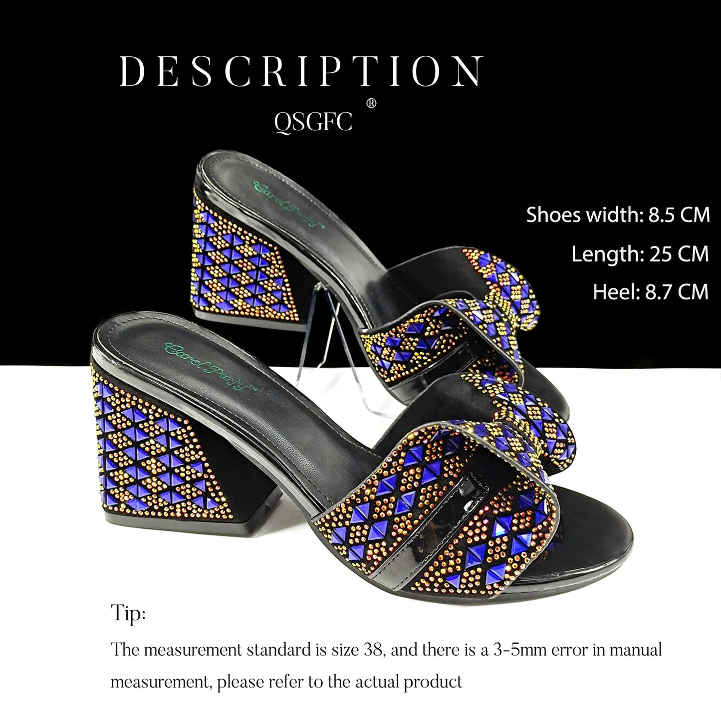 QSGFC Italian Style Women Banquet Shoes And Bag With Rhinestone Decoration Three-Dimensional Small Bag Match Women High Heel