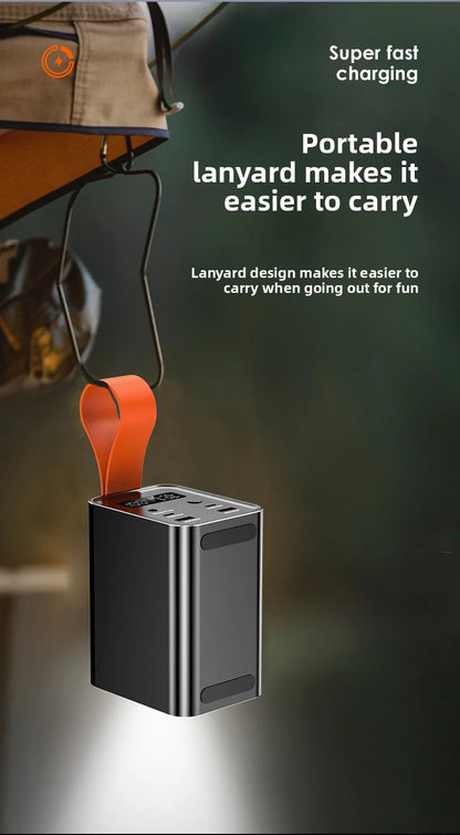 60000mAh 100W Power Bank Portable USB C PD QC DC Fast Charging Large Capacity External Battery For iPhone Samsung Xiaomi Laptop