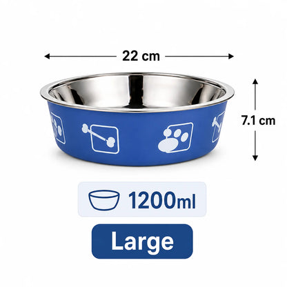 Stainless Steel Pet Bowl Thickened Anti Slip Dog Food Bowl Anti Knock Over Water Basin Pet Feeder for Cats Dogs
