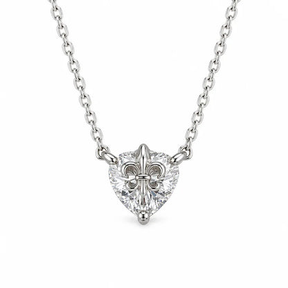 CKT Platinum Pt950 1ct Heart-Shaped Moissanite Crystal Necklace, Women'S Diamond Pendant, Clavicle Chain Jewelry Gift