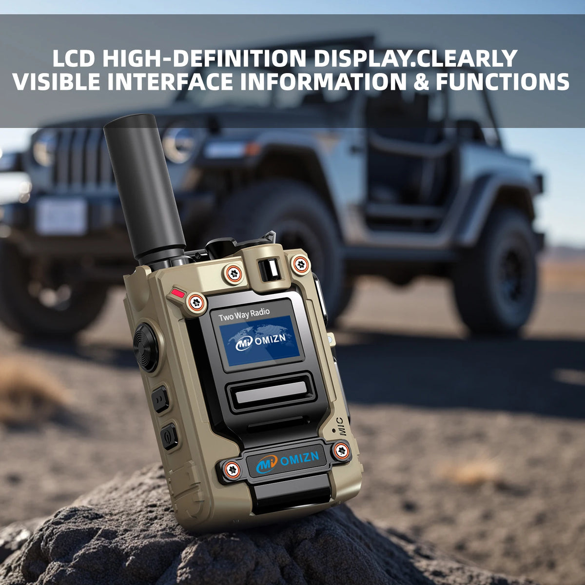 OMIZN Walkie Talkies Rechargeable Network Radio Long Range 4G Radios Mode Analog Portable Walkie Talkie Hiking and Camping M8