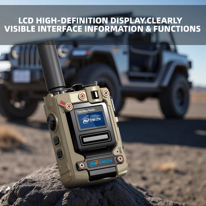 OMIZN Walkie Talkies Rechargeable Network Radio Long Range 4G Radios Mode Analog Portable Walkie Talkie Hiking and Camping M8