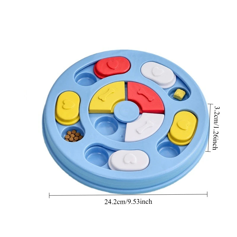 Multi Layer Sliding Pet Puzzle Slow Feeder Tray Snuffle Treat Maze Toy Anti Choke Prevent Bloating Relieve Boredom for Dogs Cats