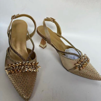 Insightlink Elegant Italian Design Pink Butterfly Shoes and Bag Set for Women - Perfect for Parties and Weddings